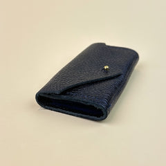 Studio Lowen Leather Needle and Notions Case - Metallic Navy