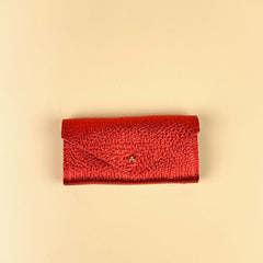 Studio Lowen Leather Needle and Notions Case - Metallic Red