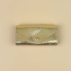 Studio Lowen Leather Needle and Notions Case - Metallic Shimmer Gold