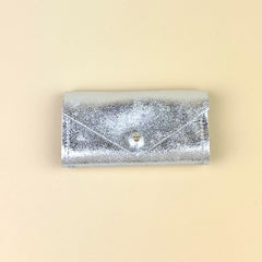 Studio Lowen Leather Needle and Notions Case - Metallic Shimmer Silver