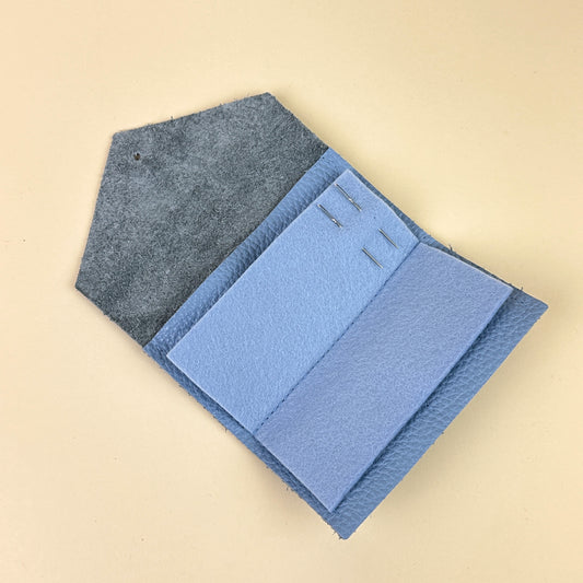 Studio Lowen Leather Needle and Notions Case - Powder Blue