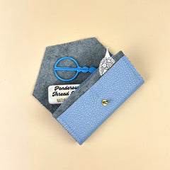 Studio Lowen Leather Needle and Notions Case - Powder Blue