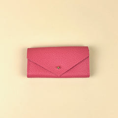 Studio Lowen Leather Needle and Notions Case - Raspberry Pink