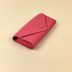 Studio Lowen Leather Needle and Notions Case - Raspberry Pink