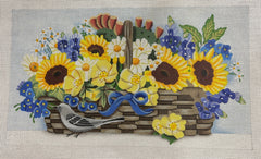Melissa Shirley Sunflower Basket by Needlepoint Canvas