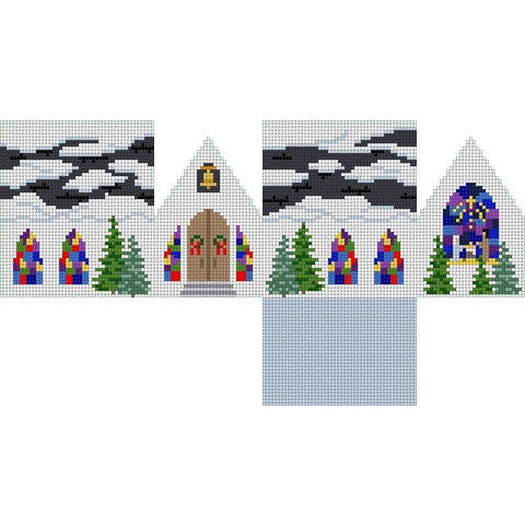 Susan Roberts Needlepoint Church Mini House Needlepoint Canvas
