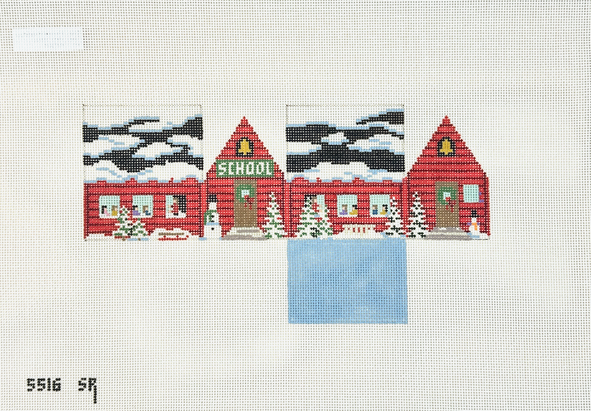 Susan Roberts Needlepoint School House Mini House Needlepoint Canvas