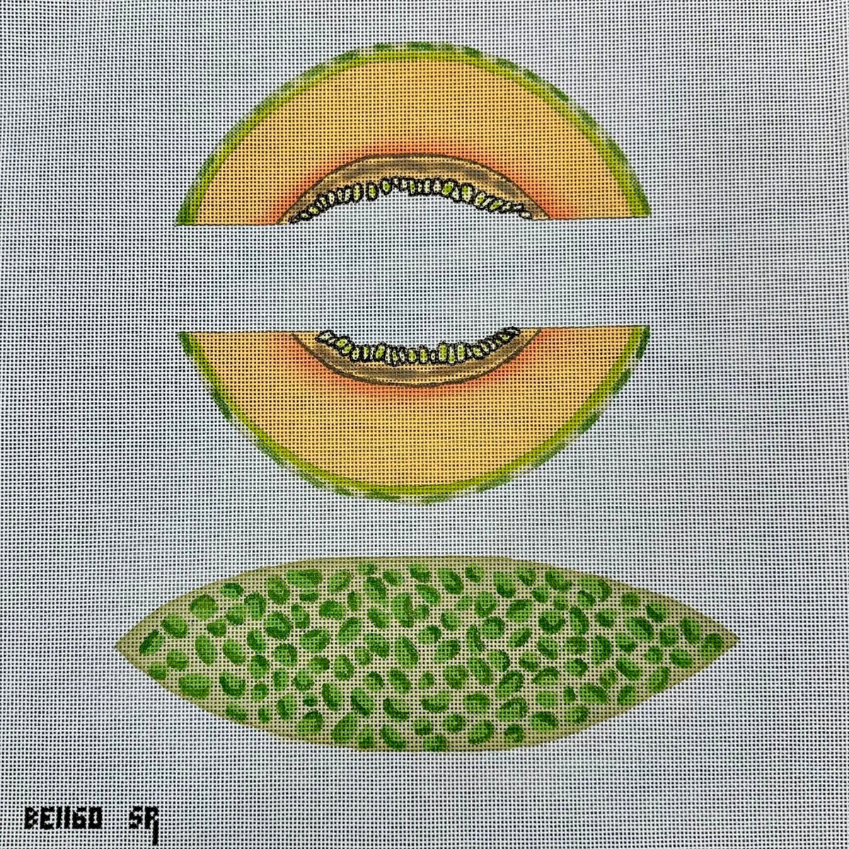 Susan Roberts Needlepoint Barbara Eyre 3D Cantaloupe Needlepoint Canvas