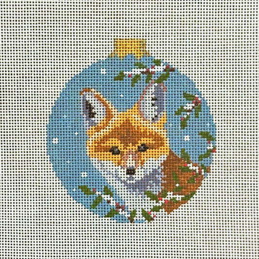 Susan Roberts Needlepoint Baby Fox in Holly Needlepoint Canvas