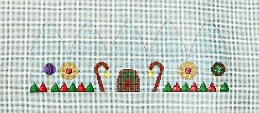 Susan Roberts Needlepoint Marshmallow Igloo Gingerbread Dome Needlepoint Canvas