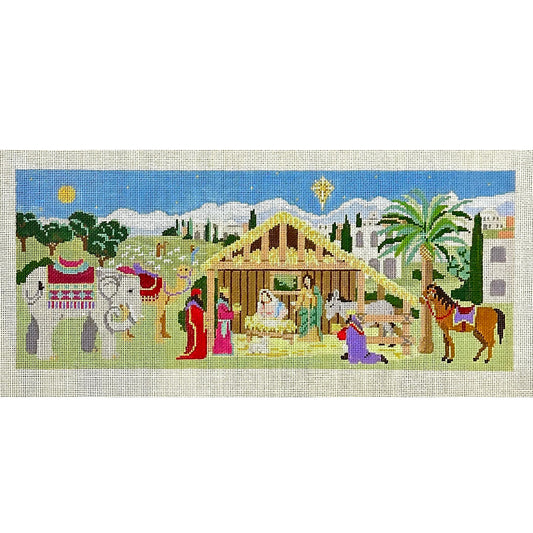 Susan Roberts Needlepoint Nativity Stable Needlepoint Canvas