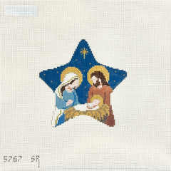 Susan Roberts Needlepoint Nativity Star Close Up Needlepoint Canvas