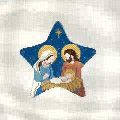Susan Roberts Needlepoint Nativity Star Close Up Needlepoint Canvas