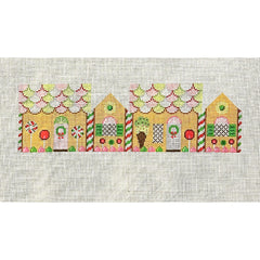 Susan Roberts Needlepoint Pink Green White Necco Wafers Gingerbread House 3D Needlepoint Canvas