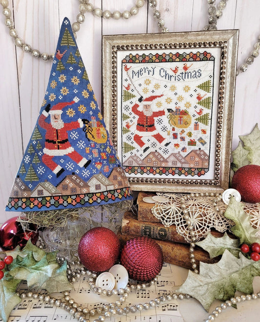 Hello From Liz Mathews Tenth Day of Christmas Sampler and Tree Cross Stitch Pattern