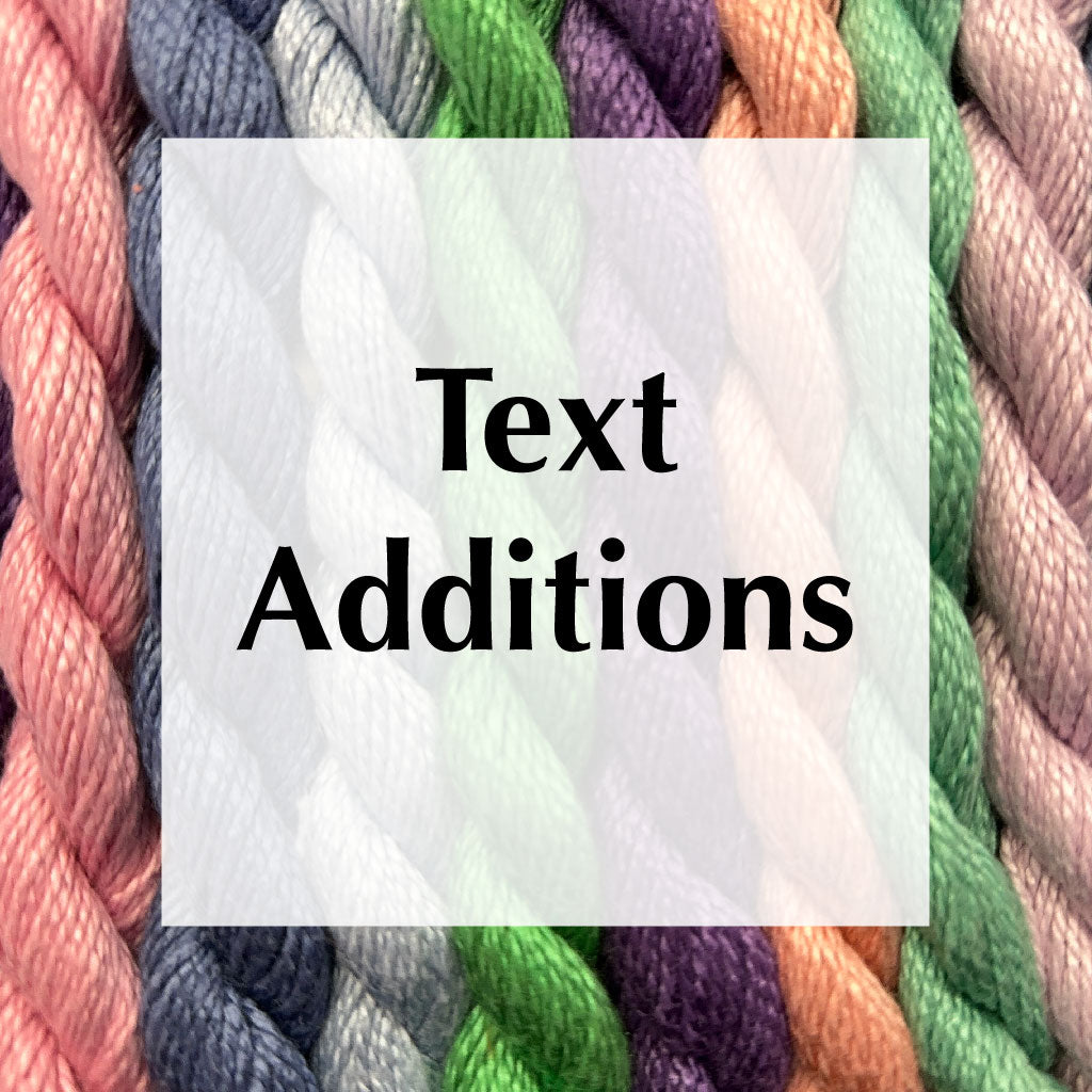 Text Additions for Needlepoint Canvases