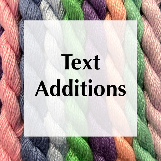 Text Additions for Needlepoint Canvases