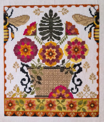 The Artsy Housewife Ferns and Flowers Cross Stitch Pattern
