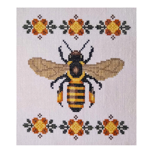 The Artsy Housewife Honey Bee Cross Stitch Pattern