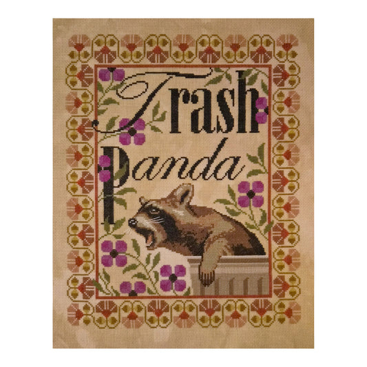 The Artsy Housewife Trash Panda Cross Stitch Pattern
