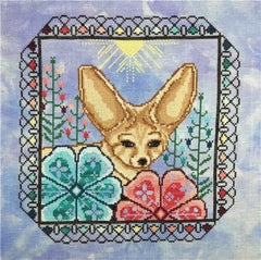 The Marigold Needle Floral Fox Cross Stitch Pattern
