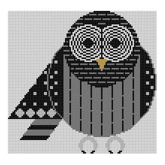 The Meredith Collection Charley Harper Designs Barred Owl Needlepoint Canvas - 13m