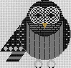 The Meredith Collection Charley Harper Designs Barred Owl Needlepoint Canvas - 18m