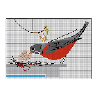 The Meredith Collection Charley Harper Designs A Place To Call Home Needlepoint Canvas