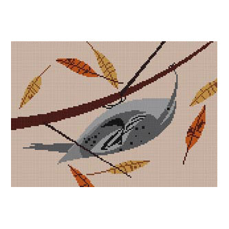 The Meredith Collection Charley Harper Designs Brown Creeper Needlepoint Canvas