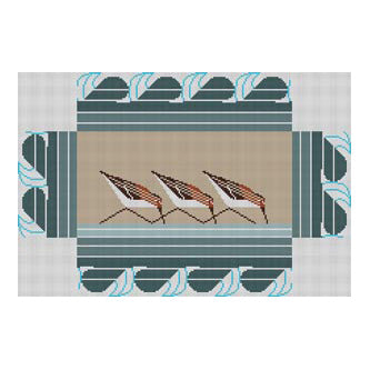 The Meredith Collection Charley Harper Designs Sanderlings Brickcover Needlepoint Canvas