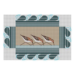 The Meredith Collection Charley Harper Designs Sanderlings Brickcover Needlepoint Canvas