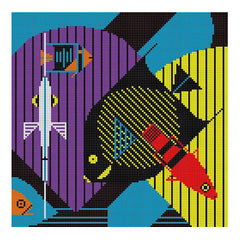 The Meredith Collection Charley Harper Designs Tropical Fish Eye Needlepoint Canvas