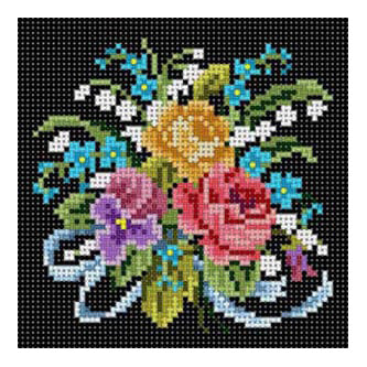 The Meredith Collection Susan Treglown Flower Bouquet Needlepoint Canvas