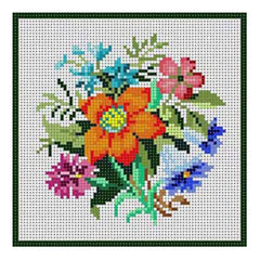 The Meredith Collection Susan Treglown Flower Bouquet #1 Needlepoint Canvas