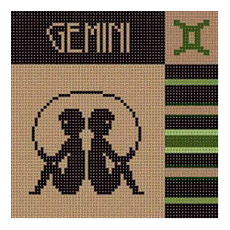 The Meredith Collection Susan Treglown Gemini Needlepoint Canvas