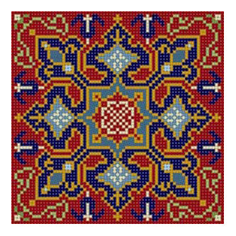 The Meredith Collection Susan Treglown Geometric Tile Needlepoint Canvas