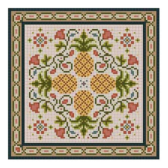 The Meredith Collection Susan Treglown Mini Pineapple Rug Needlepoint Canvas