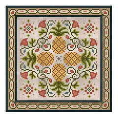 The Meredith Collection Susan Treglown Mini Pineapple Rug Needlepoint Canvas