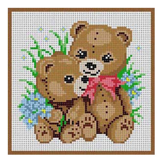 The Meredith Collection Susan Treglown Mom and Baby Bears Needlepoint Canvas