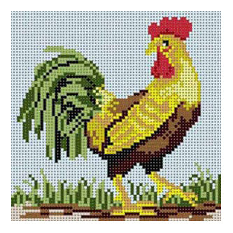 The Meredith Collection Susan Treglown Rooster 1 Needlepoint Canvas