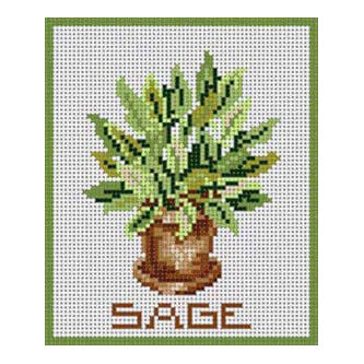 The Meredith Collection Susan Treglown Sage Needlepoint Canvas