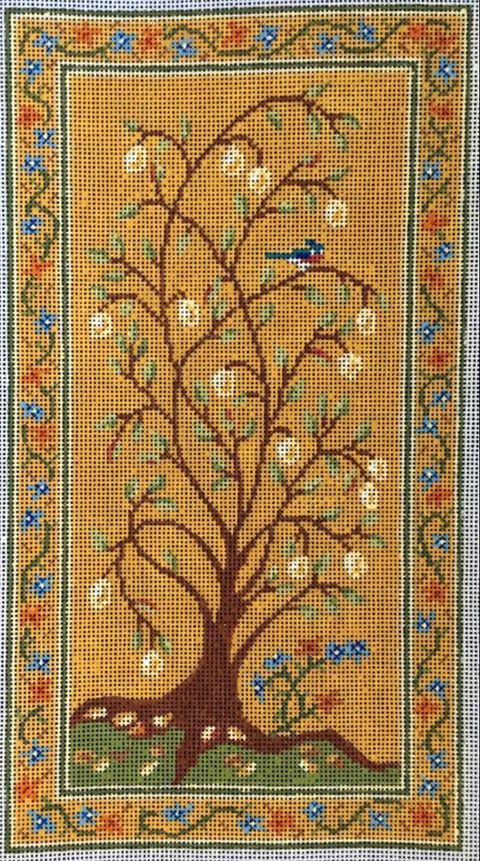 The Plum Stitchery Amy Lewandowski Quince Tree Gold Needlepoint Canvas