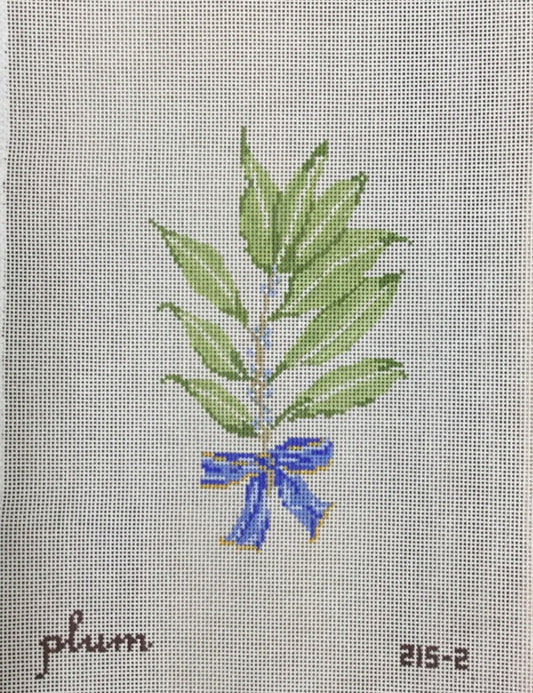 The Plum Stitchery Bay Leaves & Berries Needlepoint Canvas