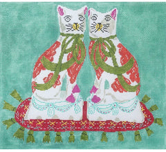 The Plum Stitchery Debi Vincent Gretchen & Heidi Needlepoint Canvas