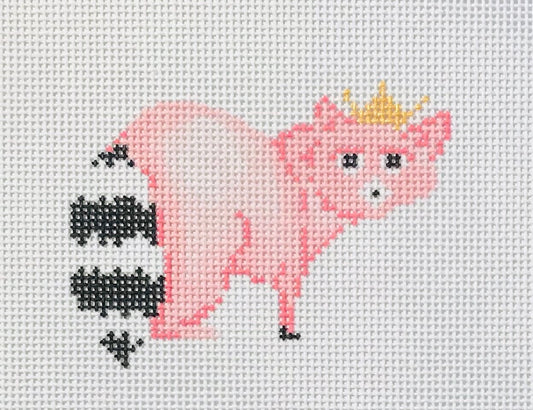 The Plum Stitchery Raccoon Needlepoint Canvas