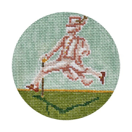 The Plum Stitchery Twelvetide in Color - Ten Lords A-leaping Needlepoint Canvas