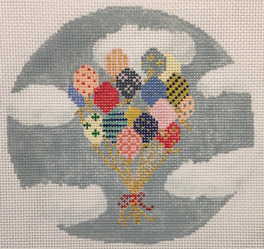 The Plum Stitchery Vintage Circus - Balloons Needlepoint Canvas