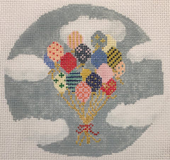 The Plum Stitchery Vintage Circus - Balloons Needlepoint Canvas