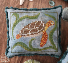 The Blue Flower Autumn Mermaid Cross Stitch Pattern