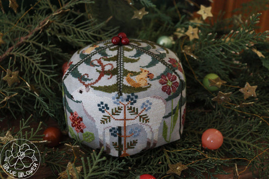 The Blue Flower Festive Forest Cross Stitch Pattern